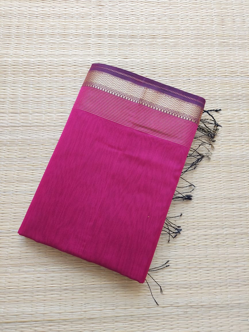 Purple and pink combination sari