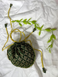 Green draw string bag