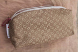 Beige mango motifs pouch
