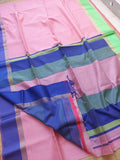 Ganga Jamuna border sari with light green and blue border
