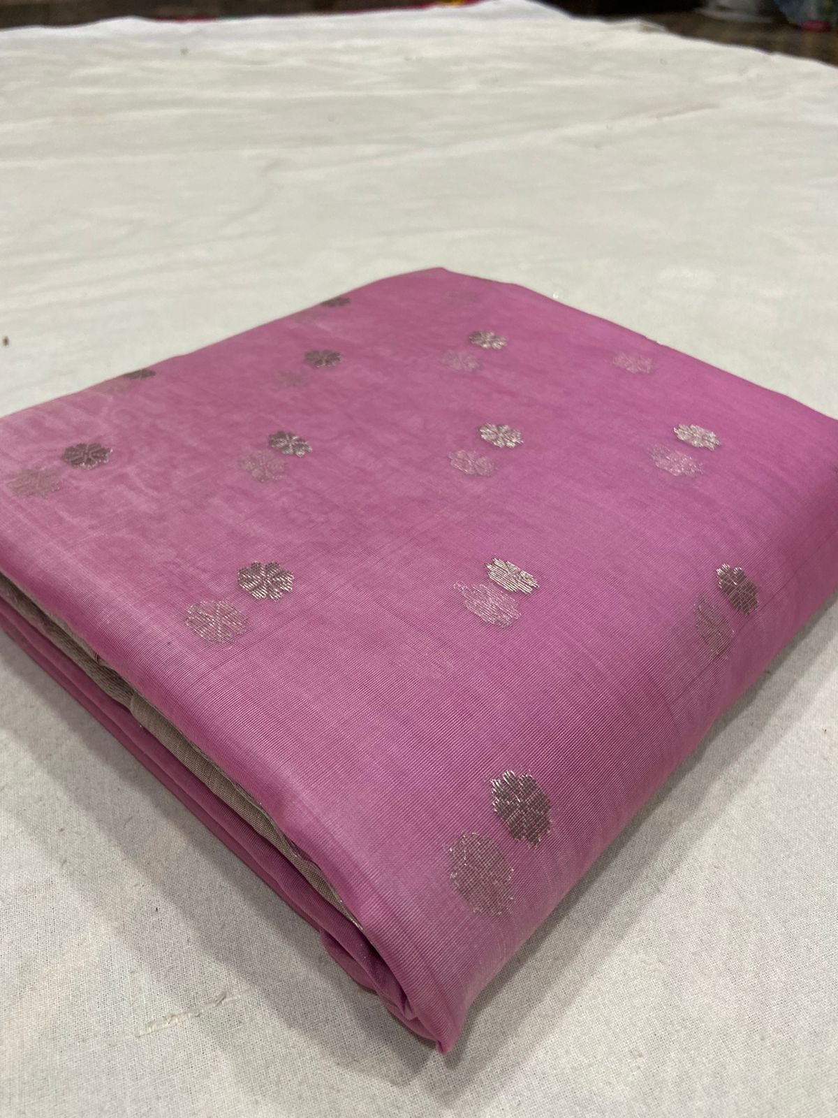 Light pink chanderi sari